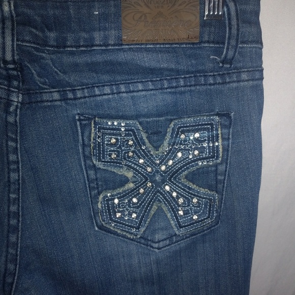 Premiere 5 6 Bling Pocket Straight Jeans - Picture 1 of 7